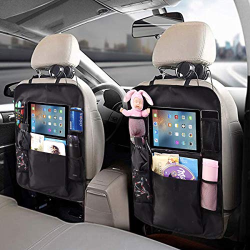 image for ComboCube Car Backseat Organizer For Kids Kick Mats 2 Pack,Car Seat Ba