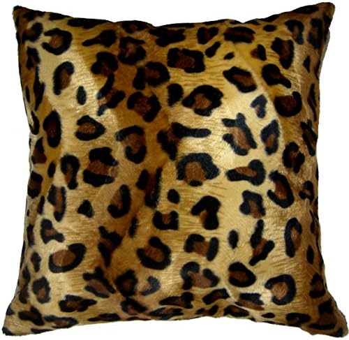 African safari by NareeGreen Naree Golden Brown Leopard Faux Fur Pillow 18" X 18" Decorative Pillow Cover Scene Jungle 4