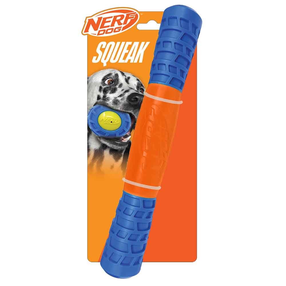 Nerf Dog 11.5in TPR EXO Squeak Stick - Blue/Orange