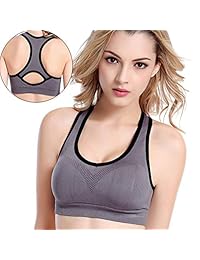 Wetopqueen - Sujetador deportivo para mujer, acolchado, sin costuras, para entrenamiento, gimnasio, para yoga, gimnasio y fitness