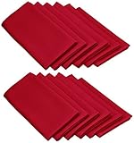 LinenTablecloth 20-Inch Polyester Napkins (1-Dozen) Burgundy