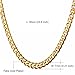 TUOKAY 18K Faux Gold Flat Chain, 90s Fashion Hip Hop Chain for Women and Men, Dainty & Sparkling Faux Gold Chain Necklace. 24