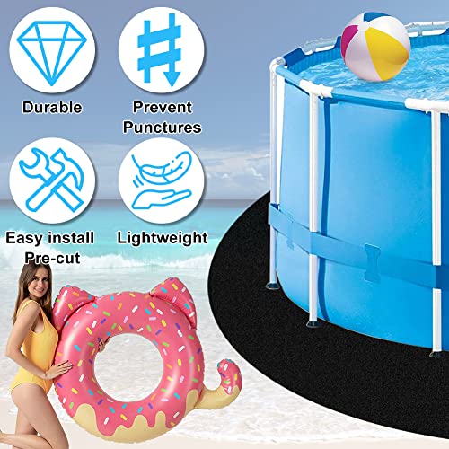 DriSubt Pool Groundsheet Pool Protective Mats 4 m Diameter Pool Underlay Suitable for Flat Pools Above Ground Swimming Pools Protection Tear-Resistant