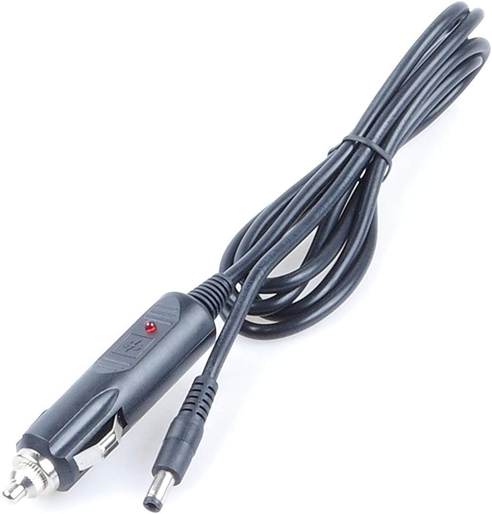 Photo 1 of LIVISN 12V 24V 10A 1.5M 4FT DC Car Charger Auto Power Supply Cable Car Cigarette Lighter to DC 5.5mm x 2.1mm Male Plug Car Cigarette Lighter Cable Wtih 10A Fuse