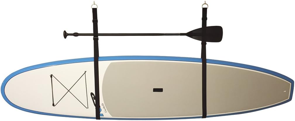 Pinnacle Water Sports Adjustable SUP Wall Sling with Paddle Holder / SUP Wall Rack