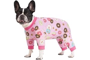 AITOLI Dog Surgery Recovery Suit, Dog Onesie for Surgery Female Male Dogs, Dogs Pajamas Long Sleeve, Small Dogs Onesie, Abdominal Wound Bandages Surgical Suit, Cat Recovery Suit for Shedding Skin Disease