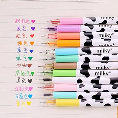 Buy Zaone Colorful Cute Diamond Gel Pen Candy Color Milky Cow Pens Set Writing Kawaii Stationery School Office Supplies Set Of 12 Colors Milky Cow Online In Indonesia B078gqxgkg