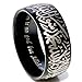 8mm Black Stainless Steel Islamic Muslim Shahada Ring
