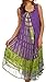 Sakkas Macey Embroidered Tie Dye Sleeveless Zebra Print Dress/Cover Up