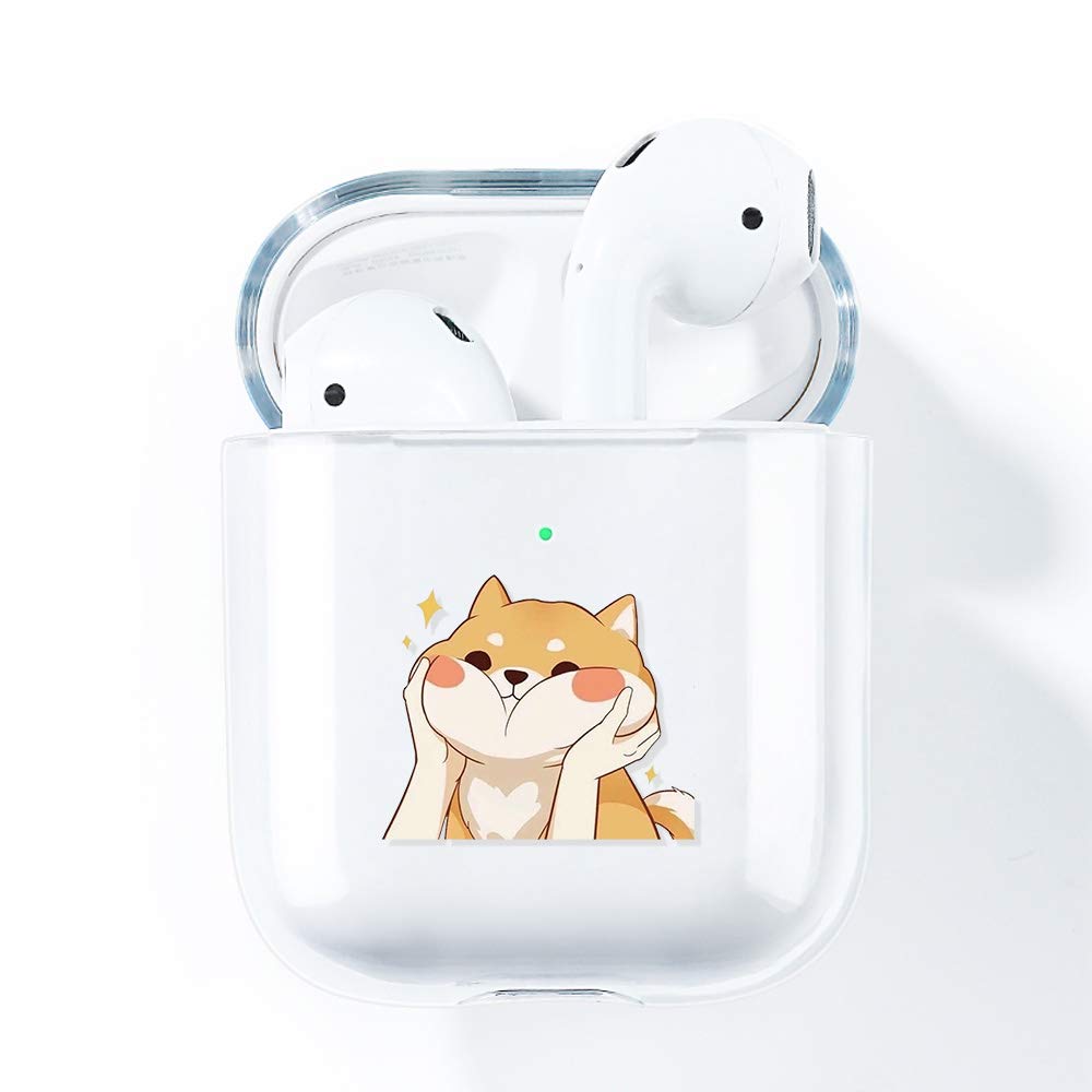 AKABEILA Airpods Case Cute, Compatible with Apple Airpods 2 1 Case Transparent Silicone Air Pods 2nd 1st Generation Protective Case Accessories Front LED Visible Shockproof Protective Case — image 1