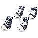 Juvale Dog Booties - 4-Piece Pet Puppy Dog Denim Sport Sneaker, 2.7 L x 2 W Inches Paw Protector Boots for Small Dogs, Outdoor Nonslip Blue Casual Booties