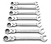 GEARWRENCH 7 Pc. 12 Point Flex Head Ratcheting Combination Metric Wrench Set - 9900D