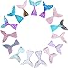 Blulu 60 Pieces Mermaid Tail Slime Charms Resin Flatback Glitter Slime Beads for Scrapbooking Jewelry Making DIY Crafts, 10 Colors