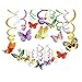 CC HOME 15Pcs Butterfly Hanging Swirls Insect Ceiling Streamer Birthday Decorations Butterfly Themed Party Favors for Holiday Baby Shower Home Decoration Party Supplies
