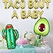 18 Pieces Taco Bout A Baby Balloons Decorations Supplies, Fiesta Theme Baby Shower Pregnancy Announcement Gold Letter Balloons, First 1st Birthday Party Gender Reveal Party Supplies