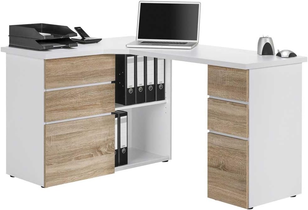 Maja 9543 Sonoma Oak Corner Computer Desk