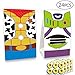 24 pcs Toy Inspired Story Birthday Party Supplies Favor Goodie Gift Bags, Including Woody and Buzz Lightyear 2 Patterns for Kids Birthday Party Decorations