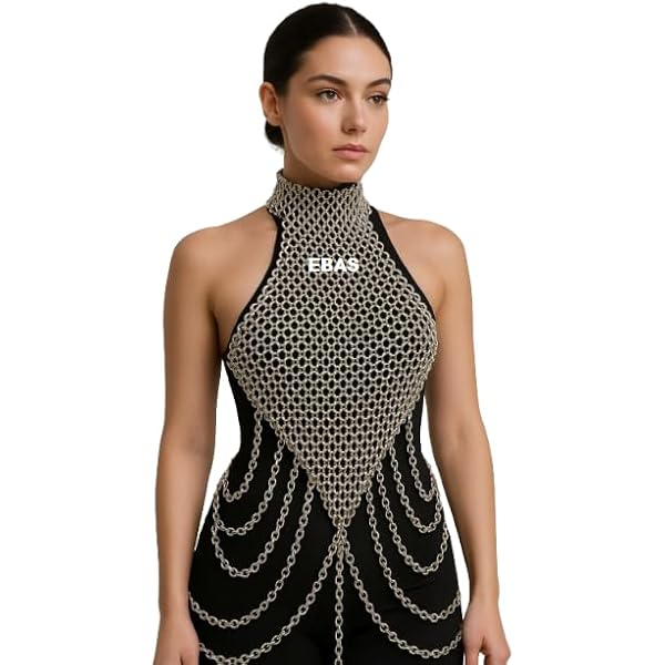 slim fit dress slacks Monte Carlo Chainmail Mini Dress in Gold main image 1