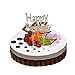 Happy Birthday Cake Topper-Sparking Rhinestones Crystal Cake Decoration Party Supplies,silver