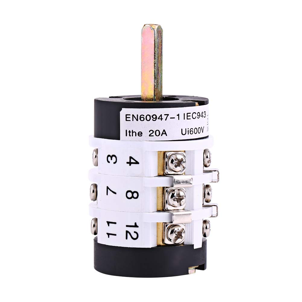 Qiilu Motor Forward Reverse Switch Tool 220V/380V 20A Car Tire Changer Metal Machine Motor Forward Reverse Switch Turn Table Pedal Tool