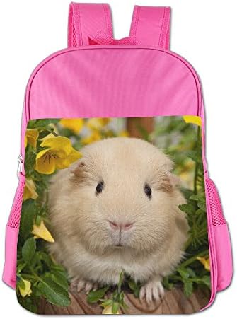 Nishilongteng Personalized Pansy Guinea Pigs Flowers Girls And Boys Kid's Backpacks