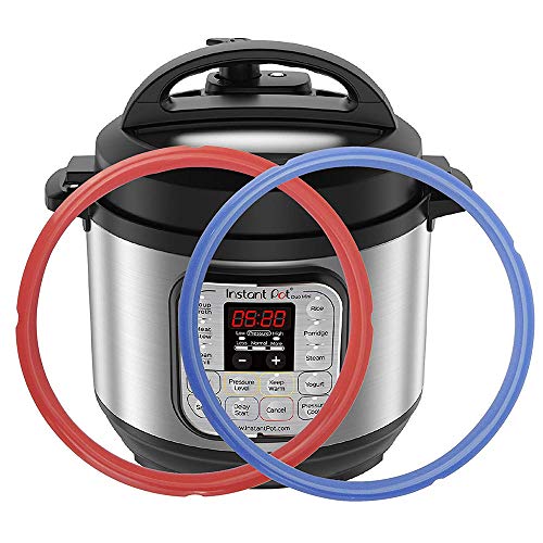 Awekris Silicone Sealing Ring Sweet & Savory Edition Instant Pot Pressure Cooker Accessory Sealant for 5 Quart & 6 Quart InstaPot Models BPA Free & Food-Safe Red & Blue 2 Pack