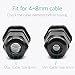 Lantee PG 9 Cable Gland - 20 Pieces Black Plastic Nylon Waterproof Wire Glands Connector Fitting
