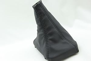 kar designers Fits 1991-1999 Mitsubishi GT3000/Stealth Real Black Leather Manual Shift Boot (Leather Part Only)