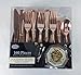 Plastic Cutlery Silverware Extra Heavyweight Disposable Flatware, Full Size Cutlery Combo, Polished Rose Gold, 80 Forks, 40 Spoons, 40 Knifes, Value Pack 160 Count