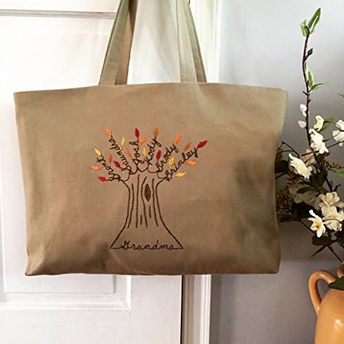 Personalized Tote Bag. Mother's Day Gift. Family Tree Personalized Canvas Tote. Shopping Tote. Mom. Grandma. Mother-in-law. Travel Carry-on.