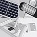 TIN Sum LED Solar Street Light,6000LM 6500K Solar Powered Pole Light, IP65 Waterproof Security Area Night Lighting for Street Gutter Patio Garden Path