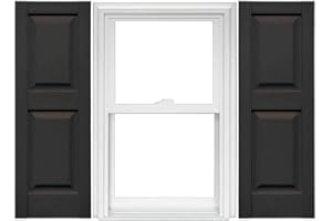 Mid America Raised Panel Vinyl Shutters (1 Pair) - 14.75 x 35 010 Musket Brown