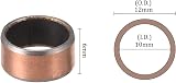 Kozelo 3pcs 1006 Sleeve Bearings 10mm Bore x 12mm OD x 6mm L Oilless Bushings view 3