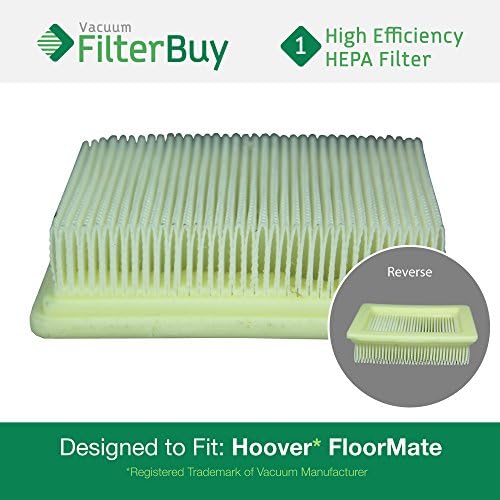 FilterBuy Hoover FloorMate Compatible HEPA Filter, Part # 40112050. Designed by FilterBuy to fit All Hoover FloorMate Upright Vacuum Cleaners