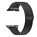 Band 42mm , Smooth Stainless Steel Strap Freely Fully Magnetic Closure Clasp Metal Strap Wrist Band Replacement Bracelet for IWatch Band Series 3 Series 2 Series 1 (black)