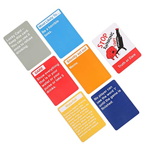 Stop Thinking Start Drinking! Card Game for Adults 150 Cards to Help