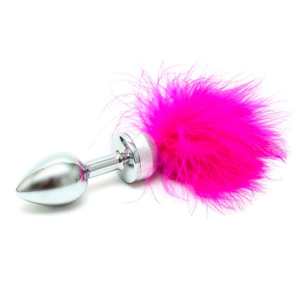 Rimba Bondage Play Buttplug, Small, Solid Stainless Steel (Unisex) Pink/Silver Ø 3 x 7.3 cm