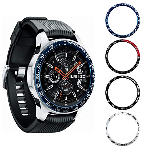 Bezel Ring for Galaxy Watch 46mm / Galaxy Gear S3 Frontier & Classic, Aluminium Bezel Loop Adhesive Cover Anti Scratch Protection for Galaxy Watch Accessory（Blue） - Thumbnail 7