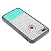 ULAK iPhone 7 Plus Case, Slim Shockproof Flexible TPU Bumper Case Durable Anti-Slip Lightweight Front and Back Hard Protective Safe Grip Cover for Apple iPhone 7 Plus 5.5 inch Mint Stripes Minimal