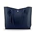 OCT17 Women Tote Bag - Tassels Faux Leather Shoulder Handbags, Fashion Ladies Purses Satchel Messenger Bags (Navy)