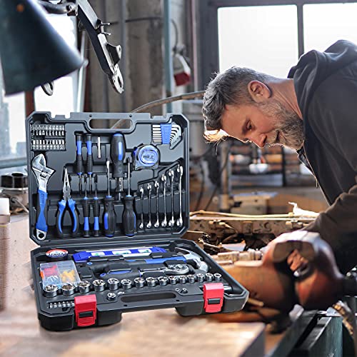 jarowl Tool Kit 146 Piece General Household Hand Tool Set with Solid