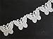 5 Meters Butterfly Lace Edge Trim Ribbon 5 cm Width Vintage Style White Edging Trimmings Fabric Embroidered Applique Sewing Craft Wedding Bridal Dress Embellishment DIY Decor Clothes Embroidery