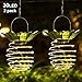 Juegoal 30 LED Pineapple Solar Lights Solar Powered Garden Lights Outdoor Decor Hanging Lantern for Garden Patio Path Home Party, Warm White, 2 Pack