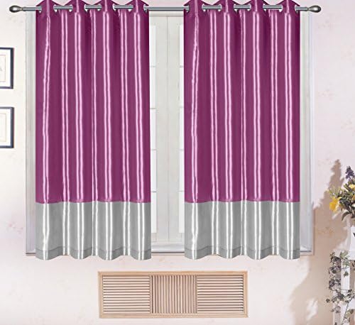 Persunhome Thermal Insulated Grommet Blackout Color Block Window Drape Curtain Treatment,White&Dark Grey(54x63-inch,2 Panels)