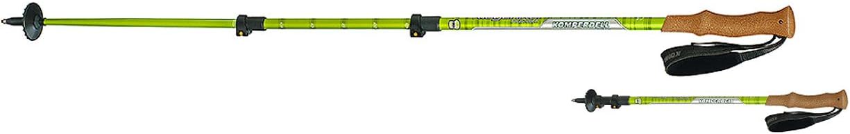 Komperdell Ridgehiker Cork Power Lock Trekking Pole, Lime (Pack of 2)