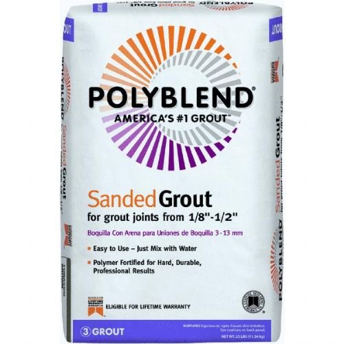 Custom Building Prod. PBG18525 Polyblend Sanded Tile Grout, 25 lbs. bag