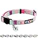 Pawtitas Pet Soft Adjustable Multicolor Cat Collar with Safety Buckle and Removable Bell Teal / Pink / Purple