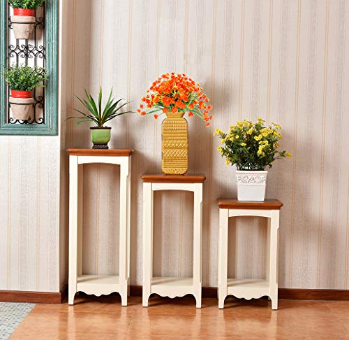TEMCHY Artificial Daffodils Fake Large Flowers, 4 Bundles Orange UV Resistant Faux Greenery Foliage Plants Shrubs for Garden, Wedding, Outside Hanging Planter, Farmhouse Indoor Outdoor Decor