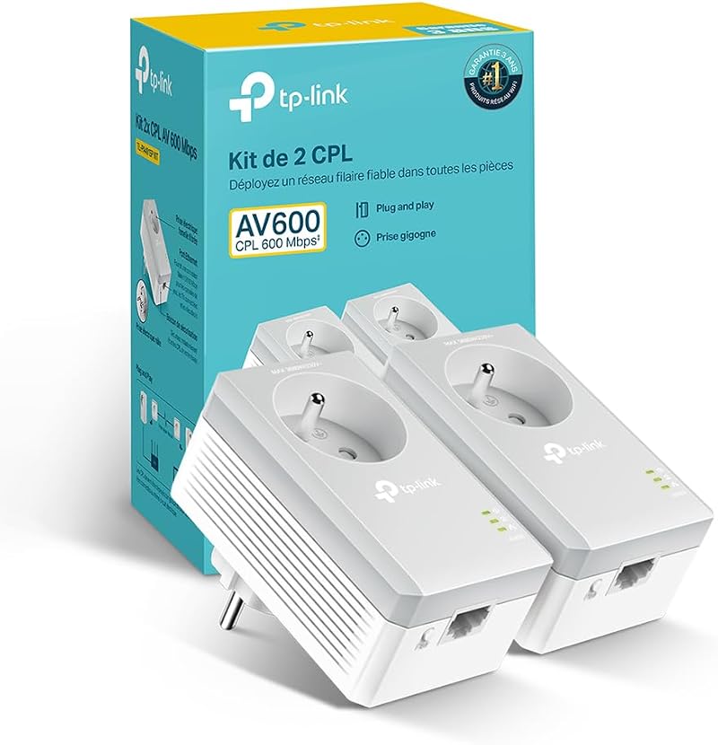 TP-Link TL-PA4015P KIT AV500 Powerline Adapter 600Mbps 1 Port Ethernet Kit 2