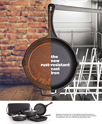 Sabatier Pre-Seasoned Rust Resistant Cast Iron Grill Press, 8-Inch-by-5-Inch - Thumbnail 2